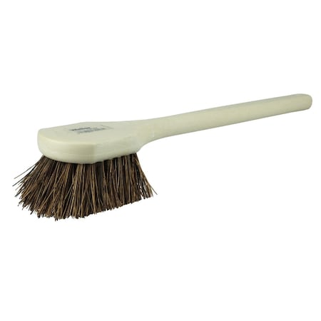 Weiler 20" Utility Scrub Brush, Palmyra Fill, Long Handle, Foam Block 79107